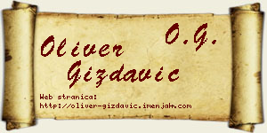 Oliver Gizdavić vizit kartica